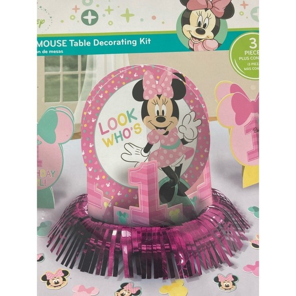 Disney Minnie Mouse Table‎ Decorating Kit Lot of 4 Birthday Party Decorations - Picture 4 of 9